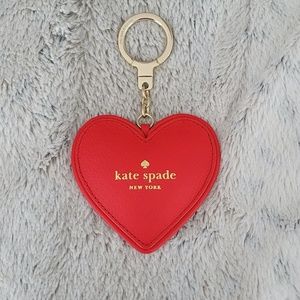 Kate Spade Red Leather Keychain
